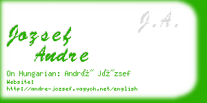 jozsef andre business card